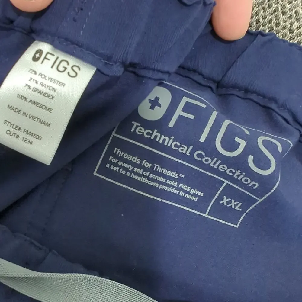 Figs Technical‎ Collection Scrub Pants XXL Men's Navy Blue Hospital Doctor Nurse
